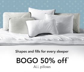 BOGO 50% Off All Pillows
