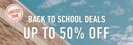 Back to School Deals Up to 50% Off