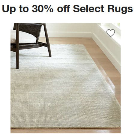 Up to 30% Off Select Rugs from Crate & Barrel