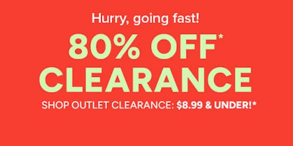 80% off Clearance