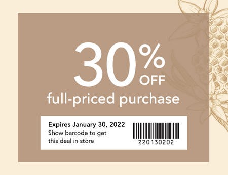 30% Off Full-Priced Purchase from Yankee Candle