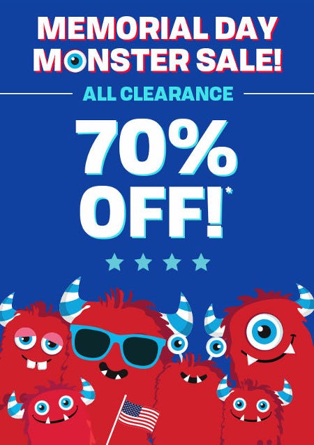 Memorial Day Monster Sale from The Children's Place