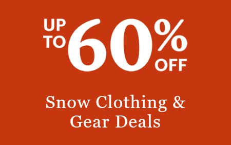 Up to 60% Off Snow Clothing and Gear Deals