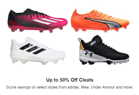 Up to 50% Off Cleats