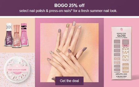 BOGO 25% Off Select Nail Polish & Press-On Nails