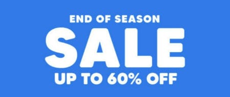 End of Season Sale Up to 60% Off