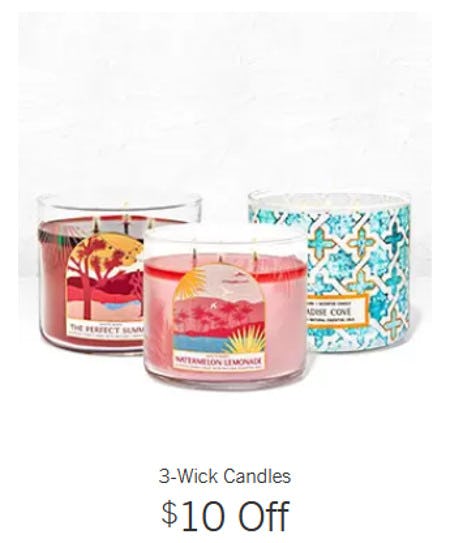 $10 Off 3-Wick Candles