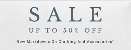 Up to 50% Off on New Markdowns on Clothing and Accessories