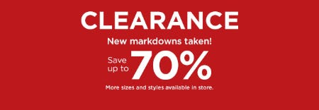 Clearance Save Up to 70%
