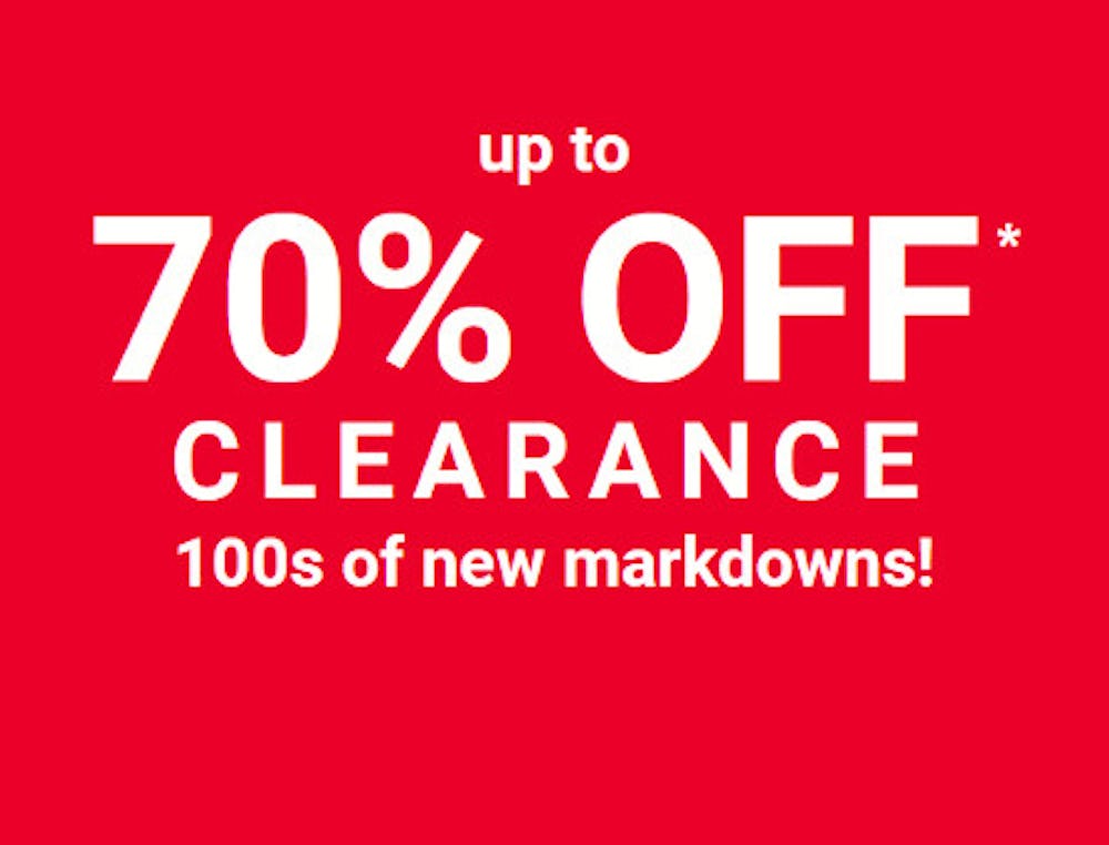 Up to 70% off Clearance