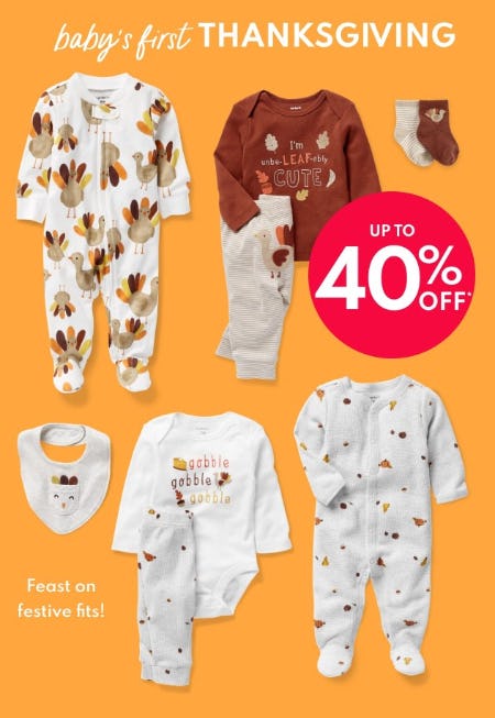 Baby's First Thanksgiving Up to 40% Off from Carter's
