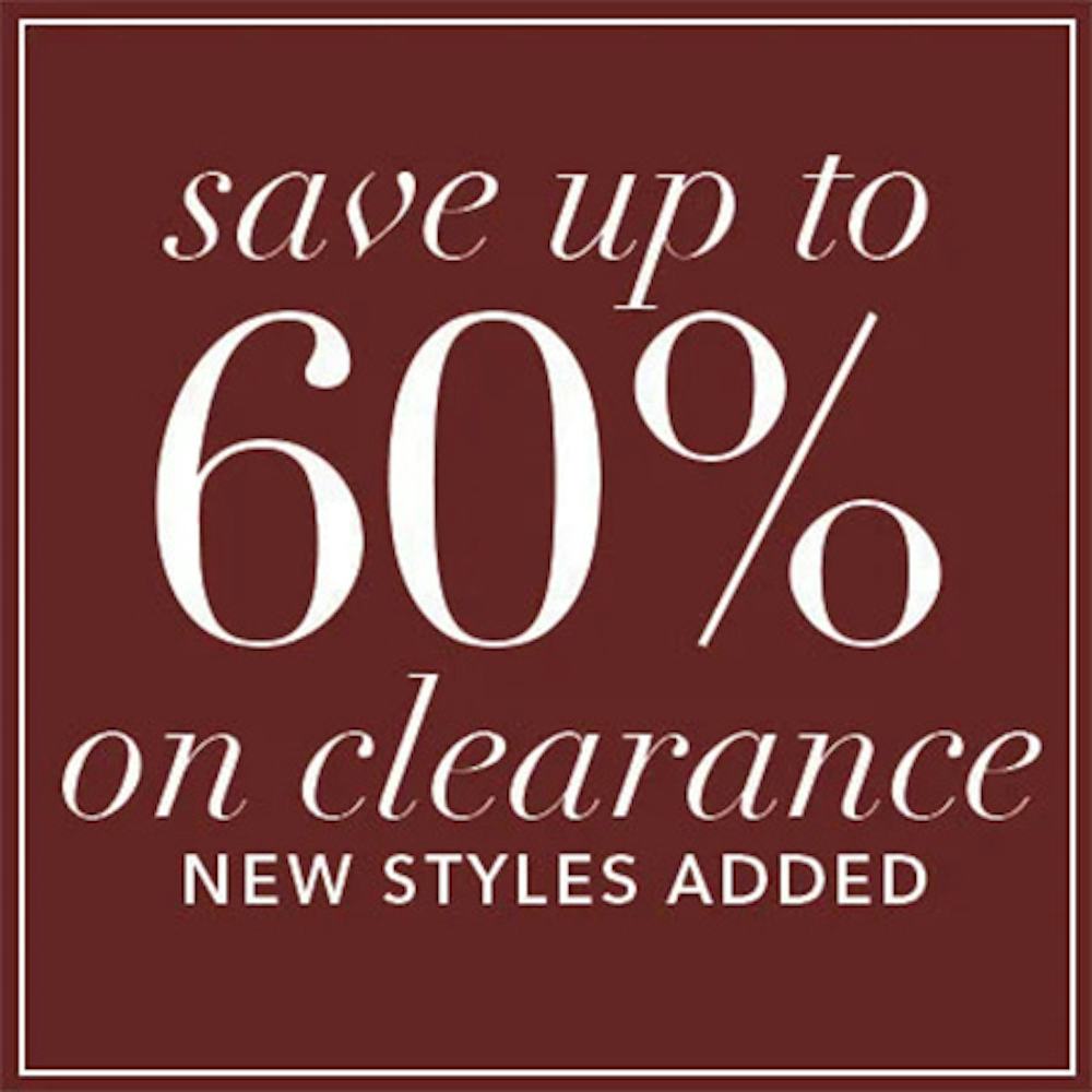 Save Up to 60% on Clearance