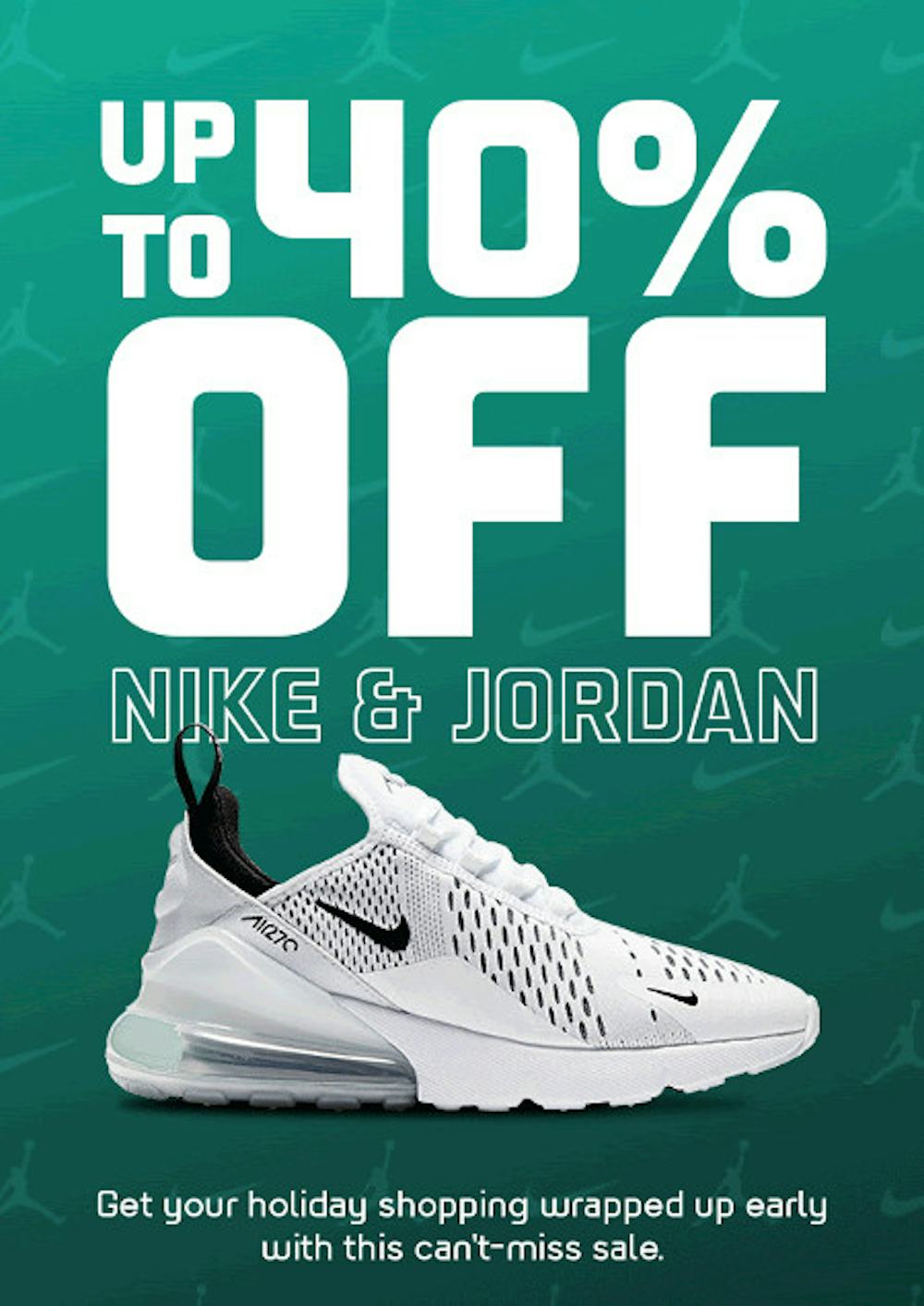 Up to 40% off Nike and Jordan