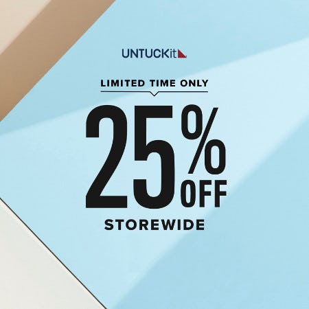 Flash Sale 25% Off from UNTUCKit