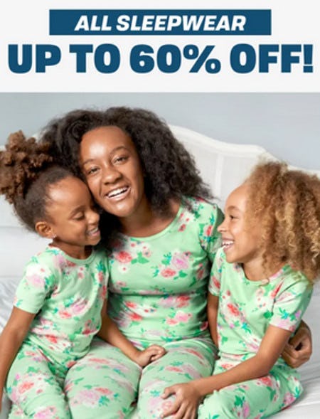 All Sleepwear Up to 60% Off from The Children's Place Gymboree