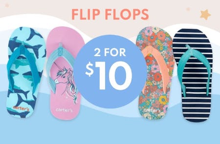 Flip Flops 2 for $10 from Carter's