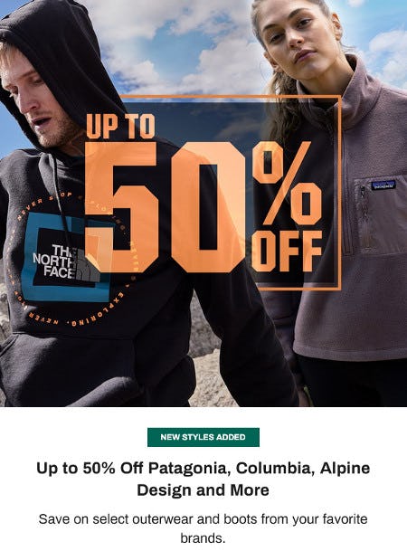 Up to 50% Off Patagonia, Columbia, Alpine Design and More