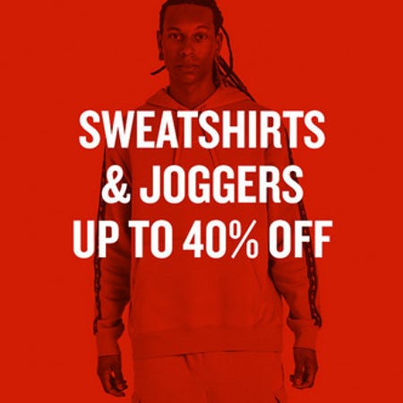 Sweatshirts & Joggers Up to 40% Off
