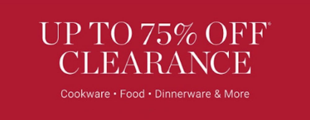 Up to 75% Off Clearance