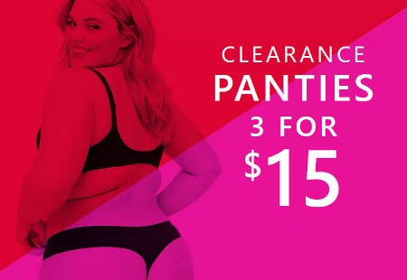 Clearance Panties 3 for $15 from Lane Bryant
