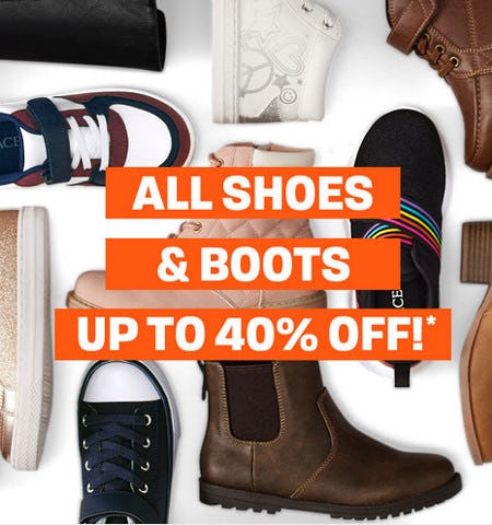 All Shoes & Boots Up to 40% Off from The Children's Place