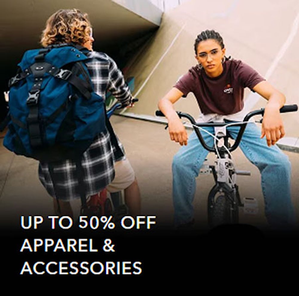 Up to 50% Off Apparel & Accessories