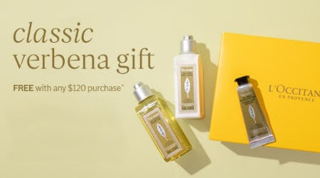 Classic Verbena Gift Free With Any $120 Purchase from L'Occitane