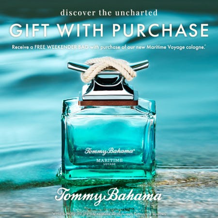 Receive a free Weekender Bag from Tommy Bahama