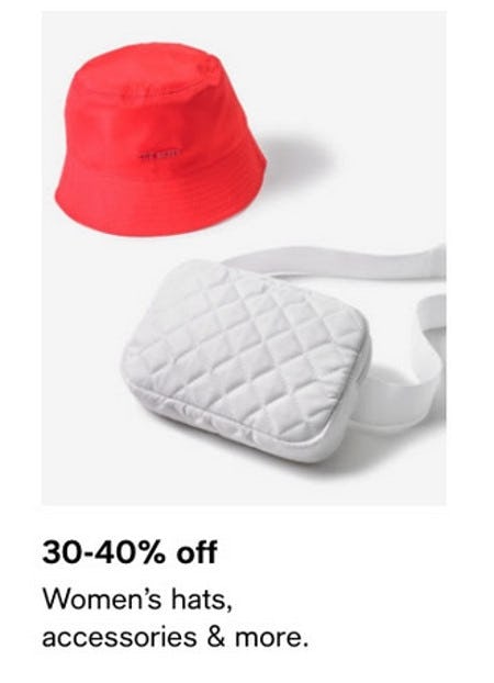 30-40% Off Women's Hats, Accessories & More